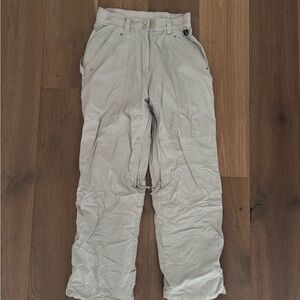 Powder Room women’s light grey ski snowboarding athletic snow pants size medium